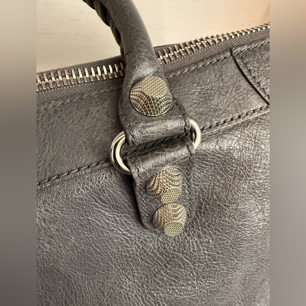Balenciaga Agneau Giant 12 Work Anthracite/Grey Leather Handbag Purse - Picture 5 of 12
